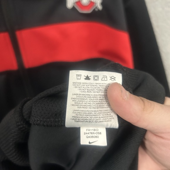 Ohio State Buckeyes Jacket Men Extra Large Black Red Track Full Zip Nike Dri Fit - Picture 8 of 12
